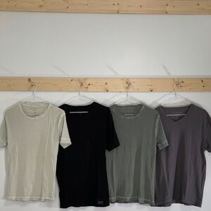 Calvin Klein Jeans Men's Short-Sleeve Tee Pack — Cream, Black, Olive, Charcoal